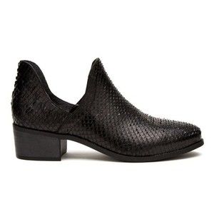 Matisse Womens‎ Black Leather Textured Snakeskin Leather Boots Shooties Shoes 8